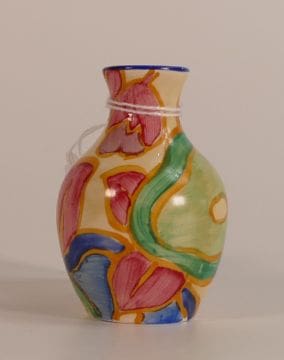 Lot-1392-Clarice-Cliff-Blue-Chintz-design-miniature-Bizarre-vase