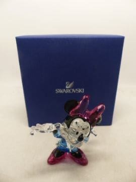 Lot-101-Swarovski-Crystal-Disney-Figure-Mickey-Mouse A Disney Minnie Mouse Swarovski Crystal figure with box