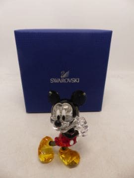 Lot-102-Swarovski-Crystal-Disney-Figure-Mickey-Mouse A Disney Mickey Mouse Swarovski Crystal figure with box