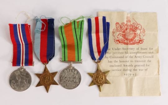 Lot-1803-A-group-of-WWII-medals Four WWII medals