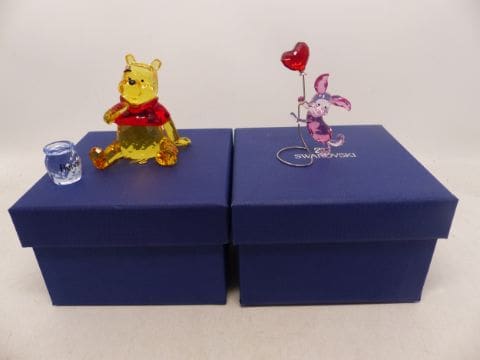 Lot-114-Swarovski-Crystal-Disney-Winnie-The-Pooh-Piglet-figurines