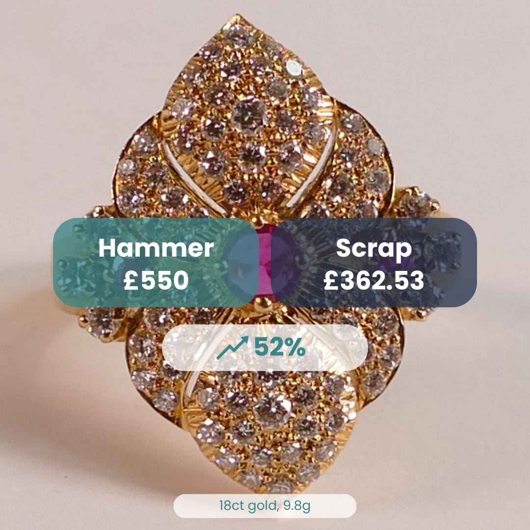 Lot-1573-18ct-gold-hallmarked-Diamond-Ruby-ring