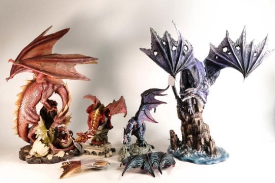 Lot-469-four-Enchantica-Nemesis-Now-dragon-figures A collection of four Enchantica Nemesis Now dragon figures