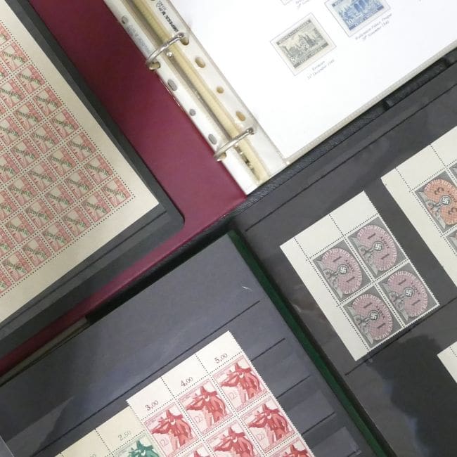 Lot-1174-4-Albums-of-German-WWII-period-stamps-with-overprints 4 albums of German WWII-period stamps with overprints