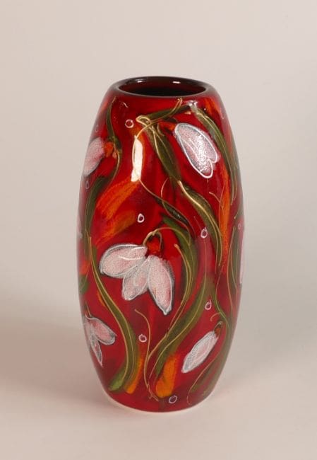 Lot-243-Anita-Harris-Ruby-Snowdrop-Skittle-Vase Anita Harris Ruby Snowdrop Skittle Vase