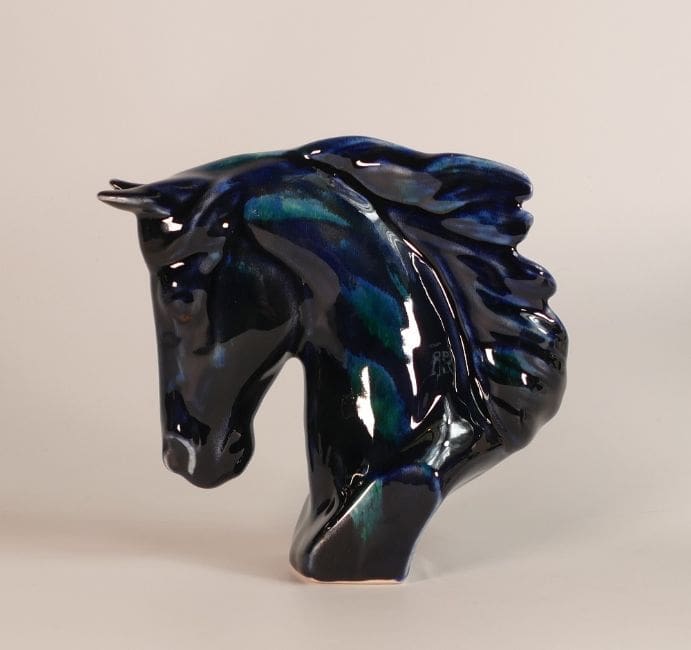 Lot-246-Anita-Harris-Horses-Head-Reactive-Glazes-Ocean-Colours Anita Harris Horse Head Reactive Glazes Ocean Colours