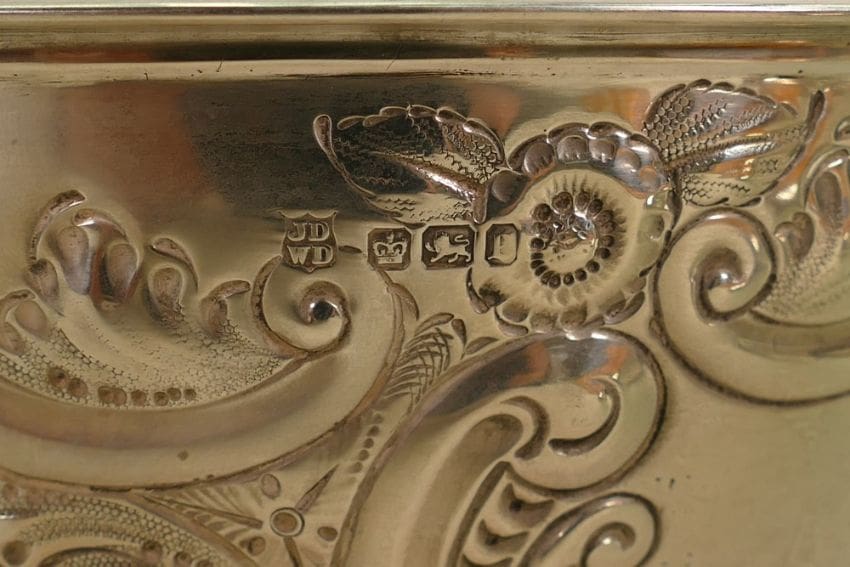 Lot-1550-Silver-footed-bowl-2 Hallmarks on a silver footed bowl