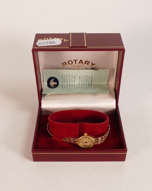 A 9ct gold Rotary wristwatch with a 9ct gold bracelet