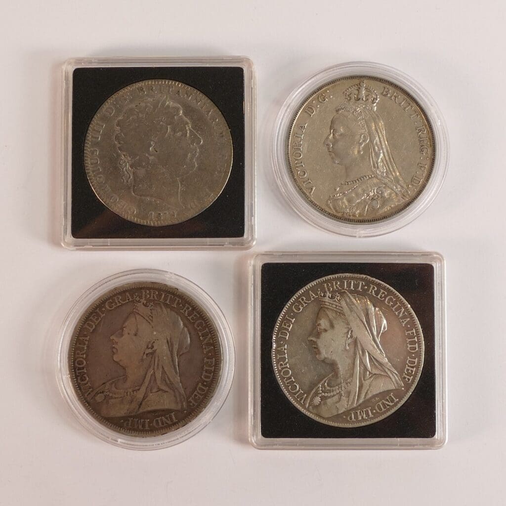 Sterling silver coins, £140 Four sterling silver coins