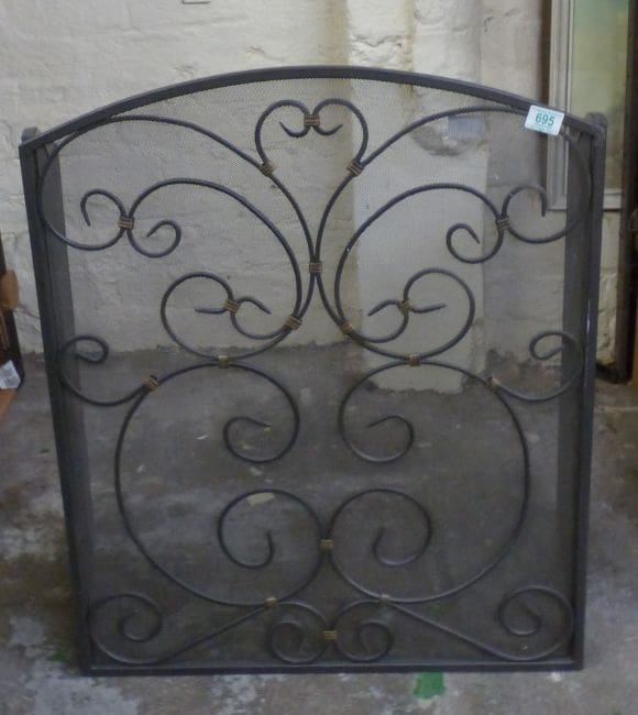 Lot-695-Wrought-iron-fire-guard A wrought iron fire guard