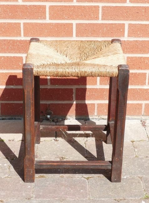 Lot-715-square-rush-stool A square rush stool