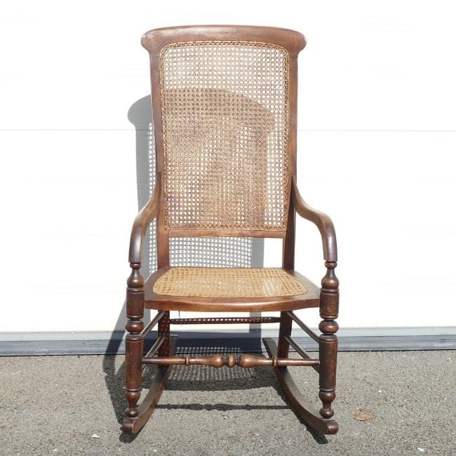Lot-764-19th-century-Rattan-Rocking-chair A 19th century rattan rocking chair